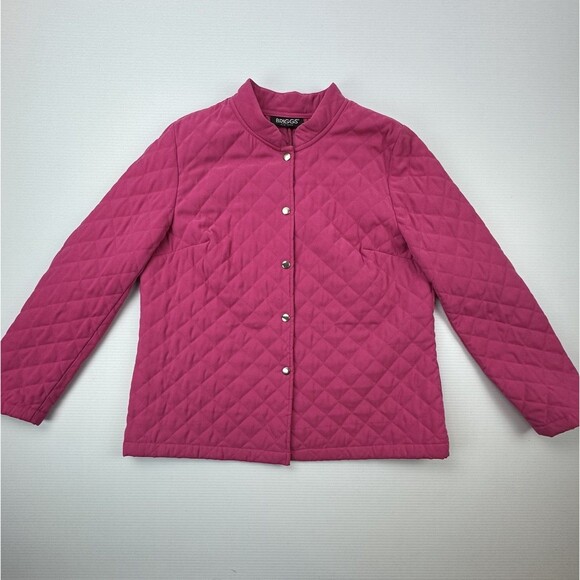 Briggs New York Women’s Quilted Snap Jacket Pink XL Lightweight Casual Coat - Picture 3 of 11